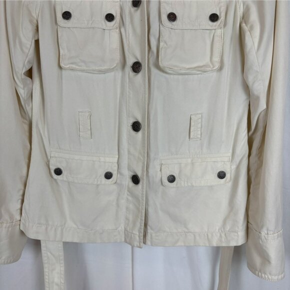 ivory J. CREW Outerwear 4 Pocket Jacket Silk Blended - Picture 5 of 16